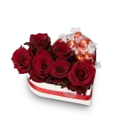 Květinový box s mléčnou čokoládou